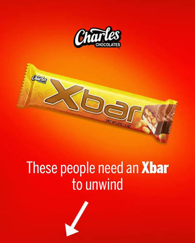 One Box Of Charles Brand Chocolate & Caramel Cream Xbar Containing 12 Chocolate Bars Price ( $16.95 USD )